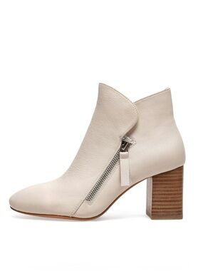 NWT Anthropologie SILENT D SKELLA Oatmeal Leather Bootie